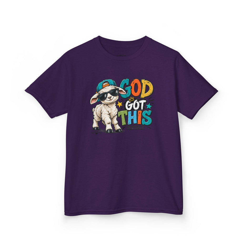 God Got This Kids Christian T-Shirt – Philippians 4:13 Cool Lamb Bible Verse Tee