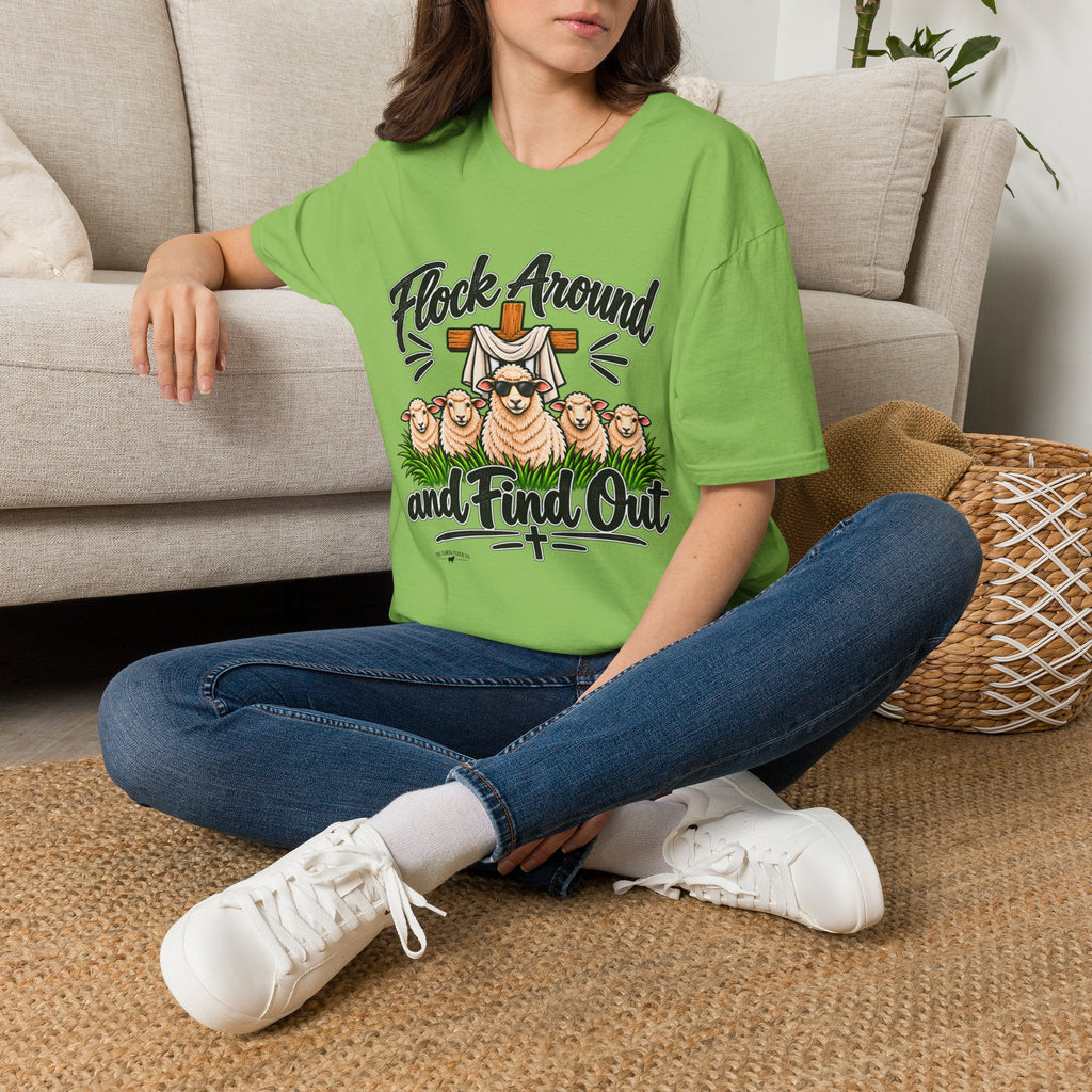 Flock Around and Find Out Christian Sheep T-Shirt – Funny Faith Graphic Tee