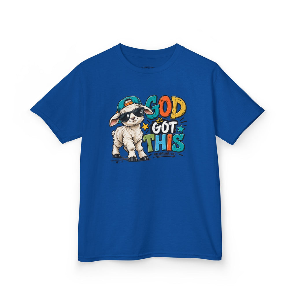 God Got This Kids Christian T-Shirt – Philippians 4:13 Cool Lamb Bible Verse Tee