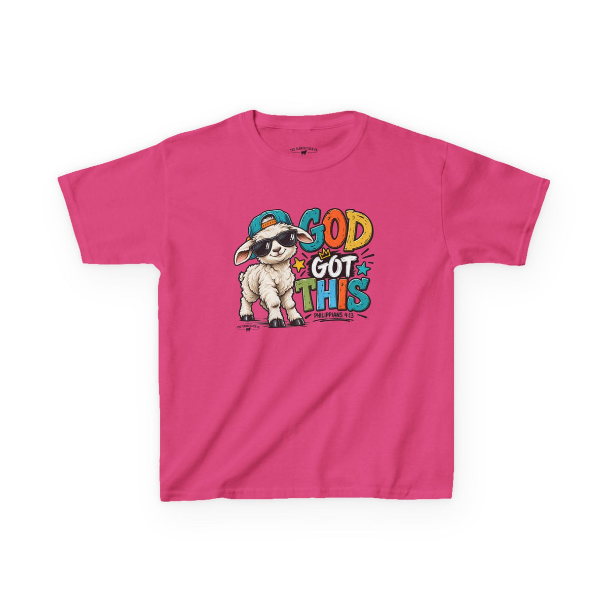 God Got This Kids Christian T-Shirt – Philippians 4:13 Cool Lamb Bible Verse Tee