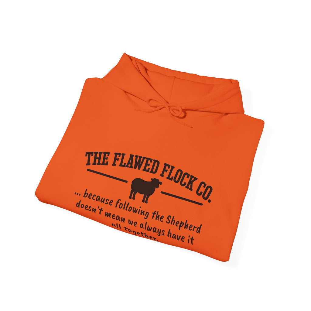 The Flawed Flock Co. Signature Christian Hoodie – Following the Shepherd – Colors