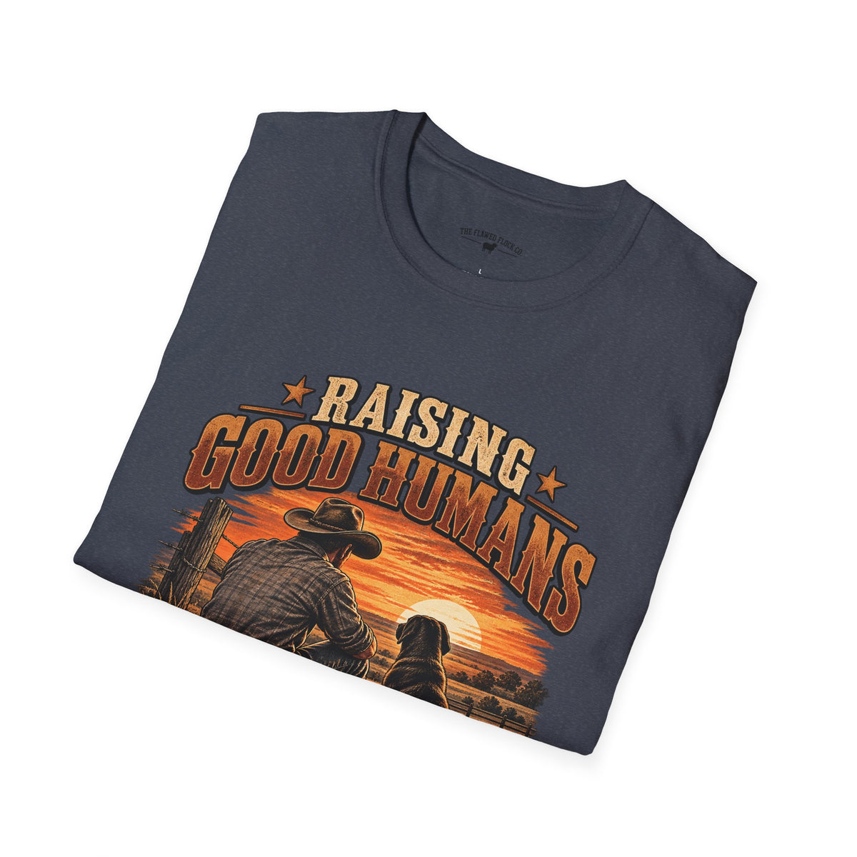 Raising Good Humans Christian Men’s T-Shirt – Deuteronomy 6:6–7 Faith & Fatherhood Tee