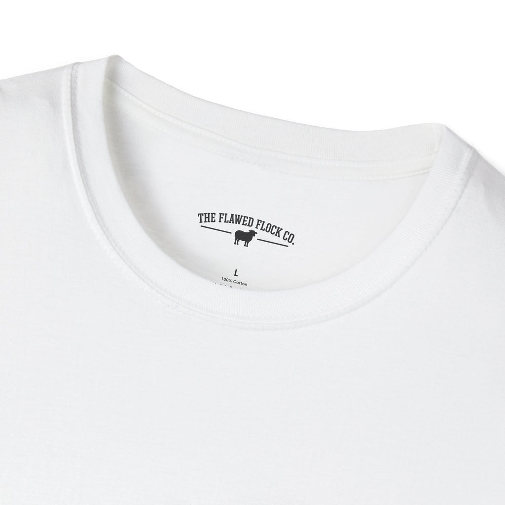 Chill Christian Men’s T-Shirt – James 1:20 Back Print Faith Tee