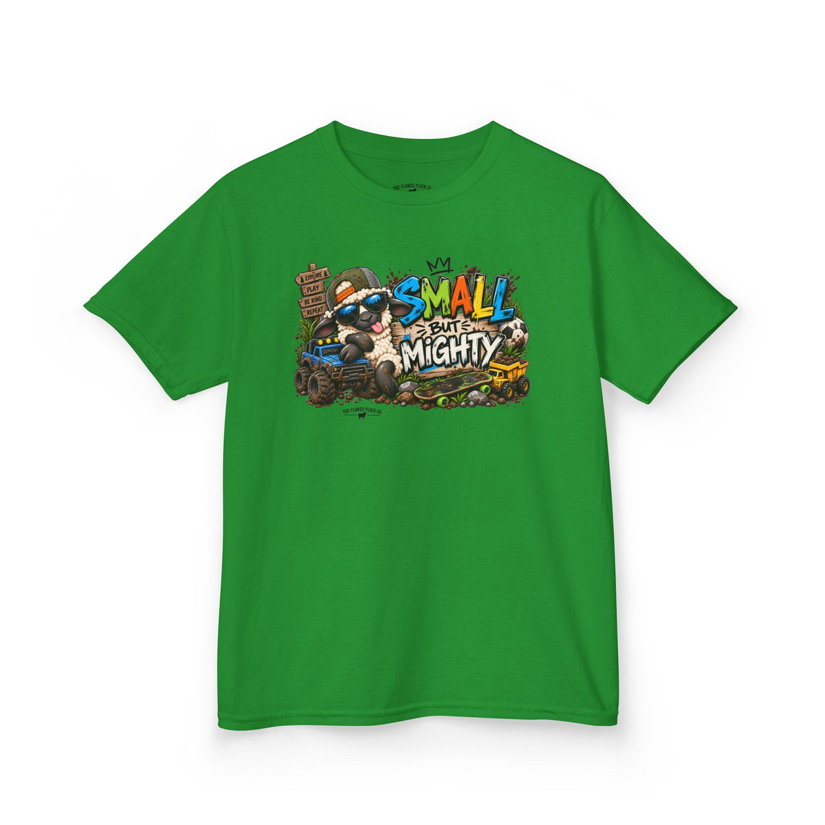 Small But Mighty Christian Kids T-Shirt – 1 Samuel 16:7 Boys Adventure Tee
