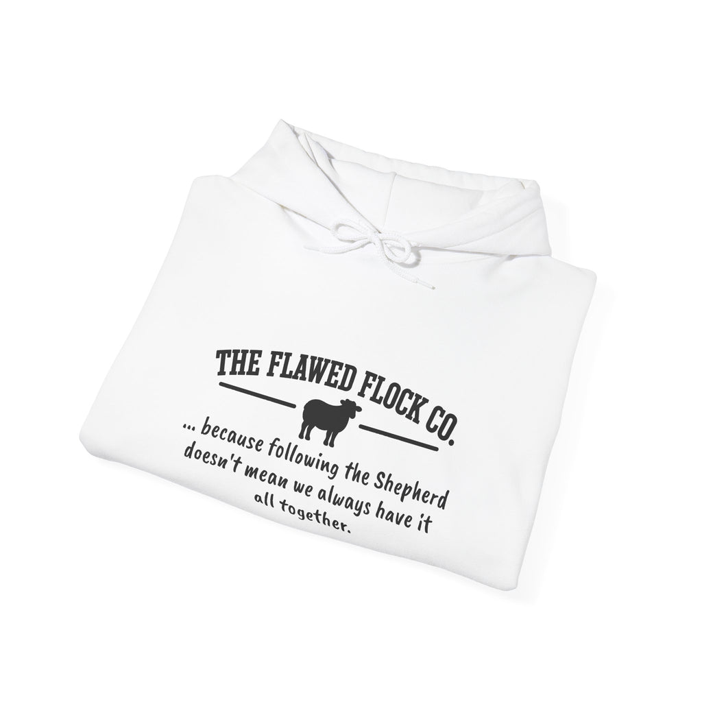 The Flawed Flock Co. Signature Christian Hoodie – Following the Shepherd