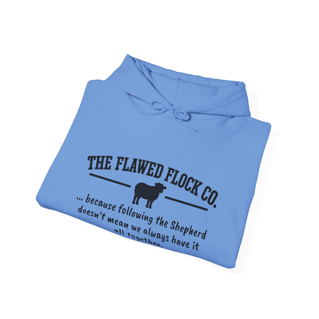 The Flawed Flock Co. Signature Christian Hoodie – Following the Shepherd – Colors